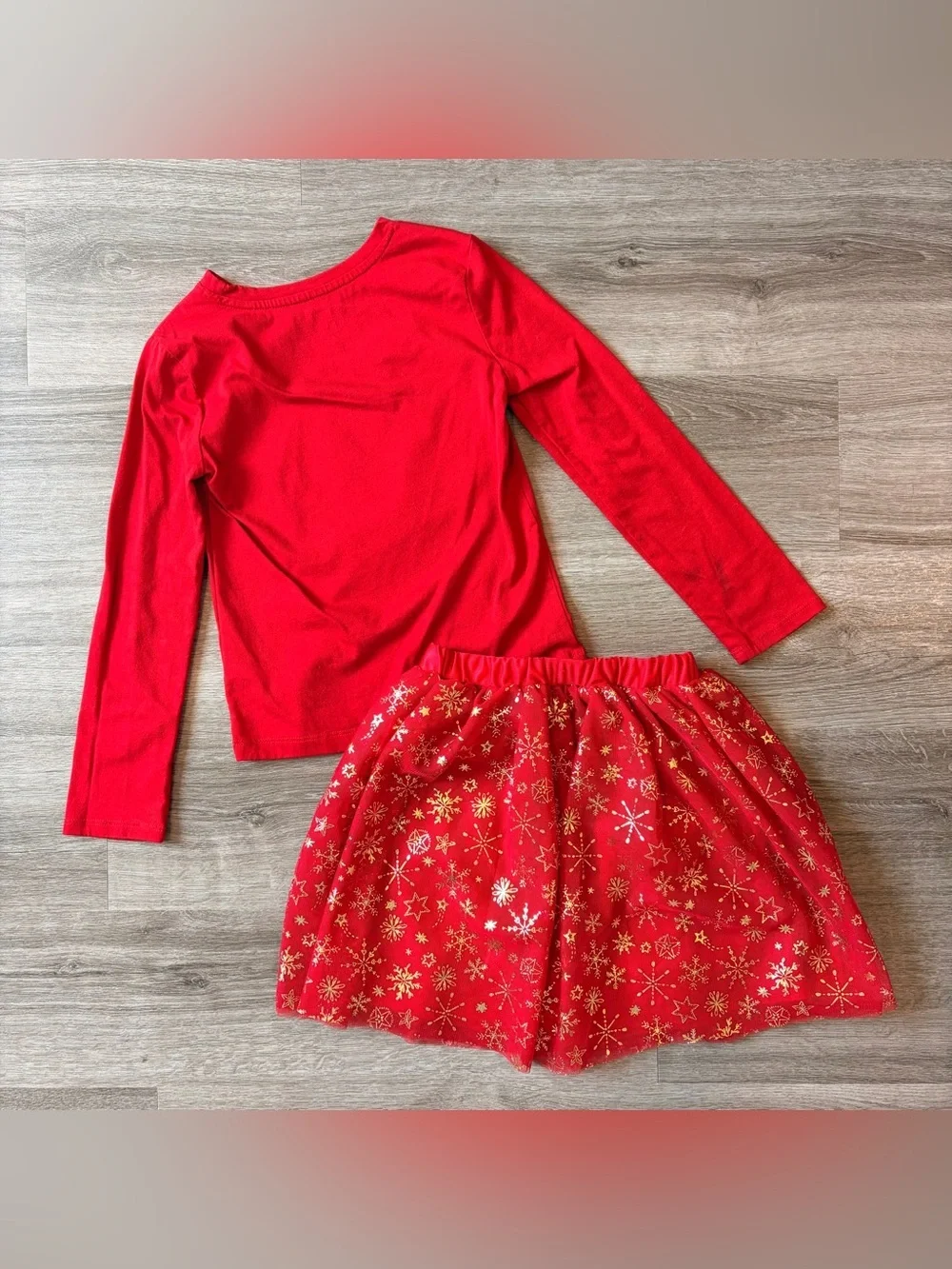 Holiday Time little girls Christmas matching set